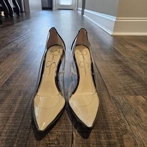 Size 7 Clear Jessica Simpson Heels Never been worn